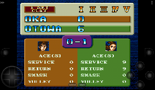 Screenshot Thumbnail / Media File 1 for Ace o Nerae! (Japan) [En by RPGOne v1.2] (~Aim for the Ace! - Ace Tennis)